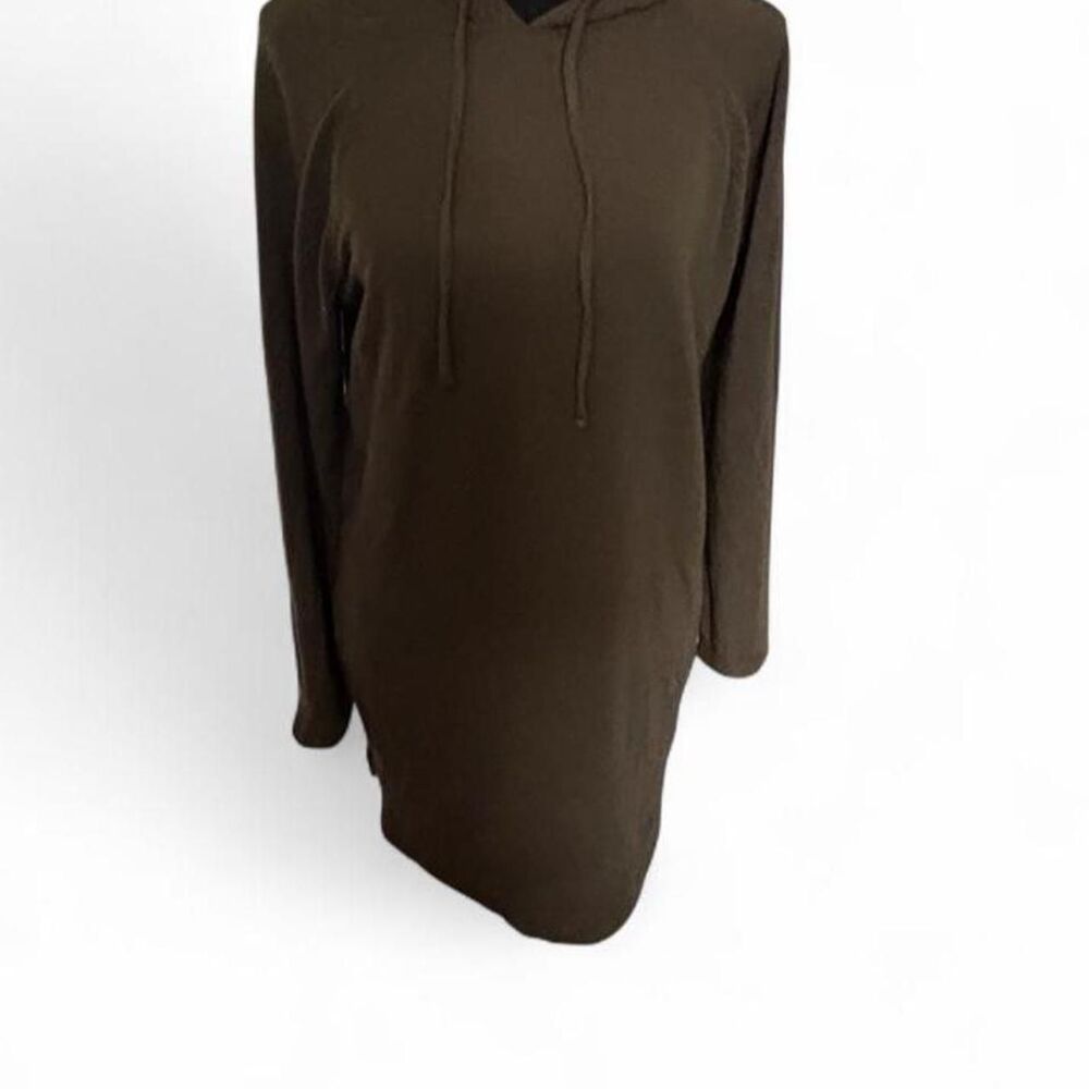 Tek Gear DryTek Olive Green Long Hoodie Tunic Dress - Size L